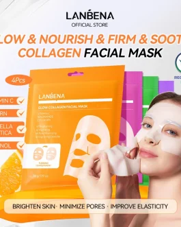 LANBENA Collagen Facial Mask 34g – Masker Wajah Glowing Pencerah Kulit