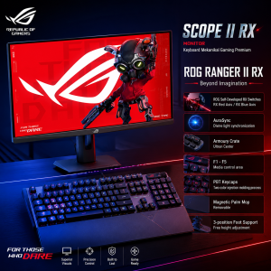 ROG Gaming Monitor + ROG Ranger II RX Mechanical Keyboard dan | Monitor