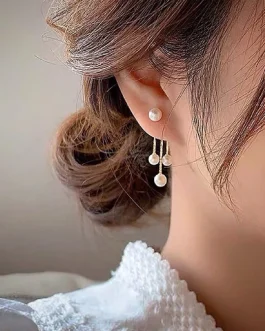 Anting Tassel Harriet Diamond Pearl Anting Model Chandelier