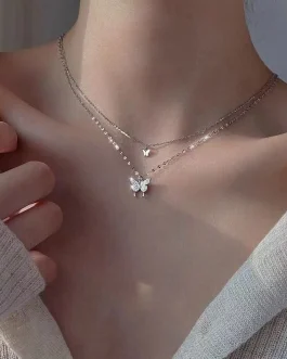 Kalung Rantai Liontin Aksesoris Fashion Wanita Banyak Model