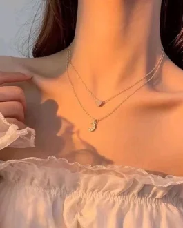 Kalung Rantai Liontin Aksesoris Fashion Wanita Banyak Model