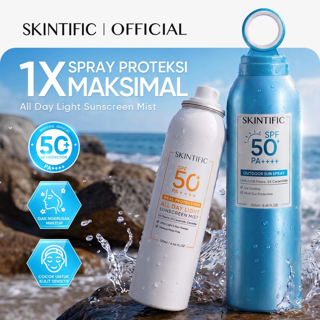SKINTIFIC – All Day Light Sunscreen Mist SPF 50 PA++++