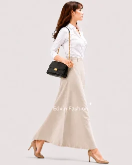 Rok A Line Panjang Wanita | Korean Style Simpel Stylish untuk Kerja dan Kuliah