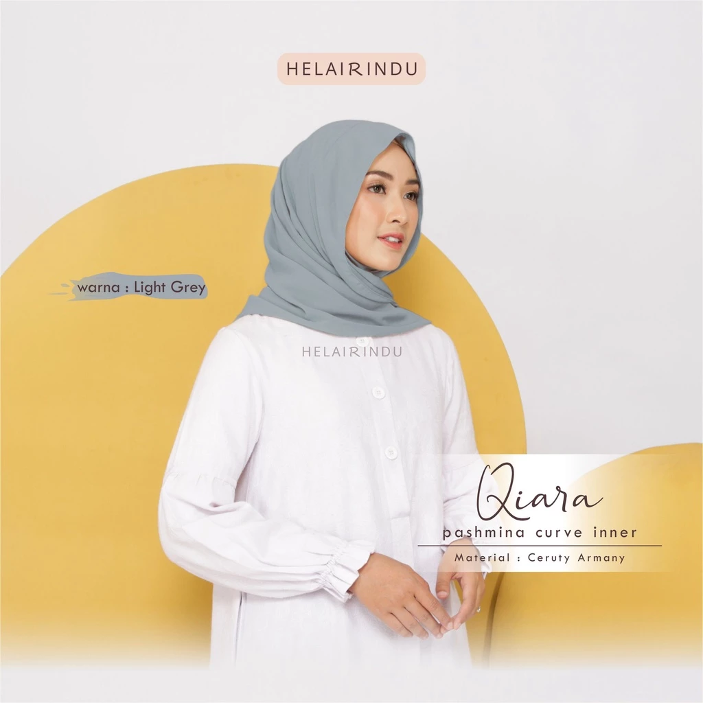 HELAIRINDU - Hijab Pashmina Curve Inner Instan Masker - Gambar 2