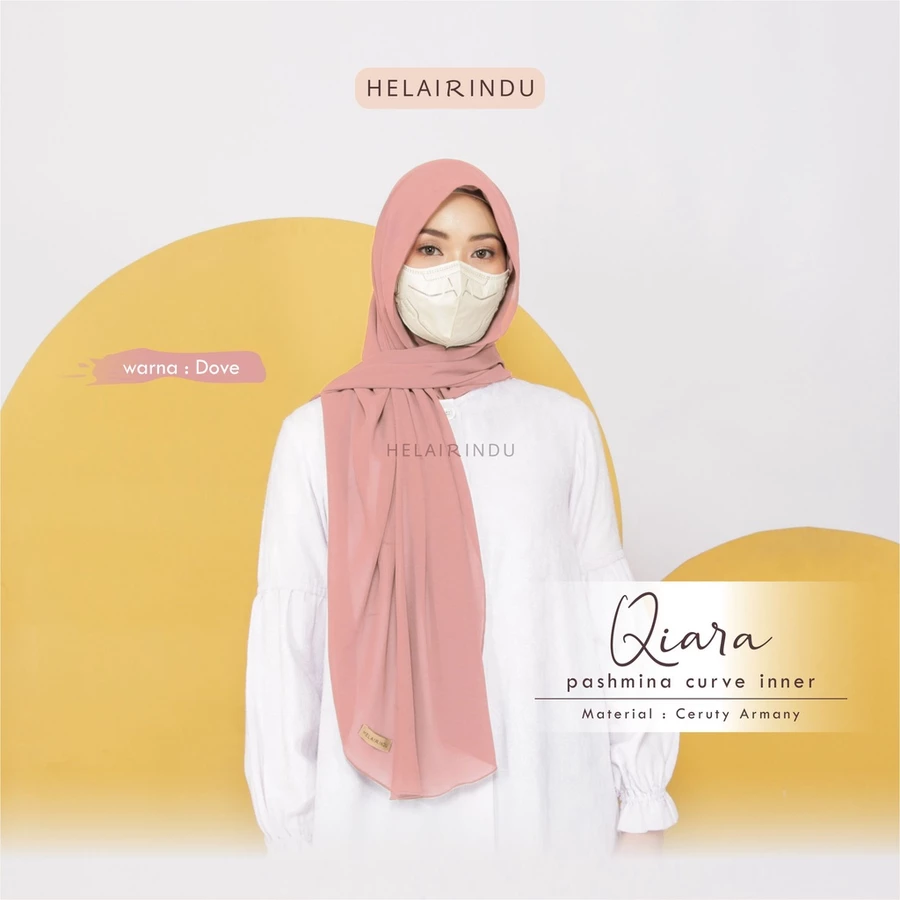 HELAIRINDU - Hijab Pashmina Curve Inner Instan Masker - Gambar 4