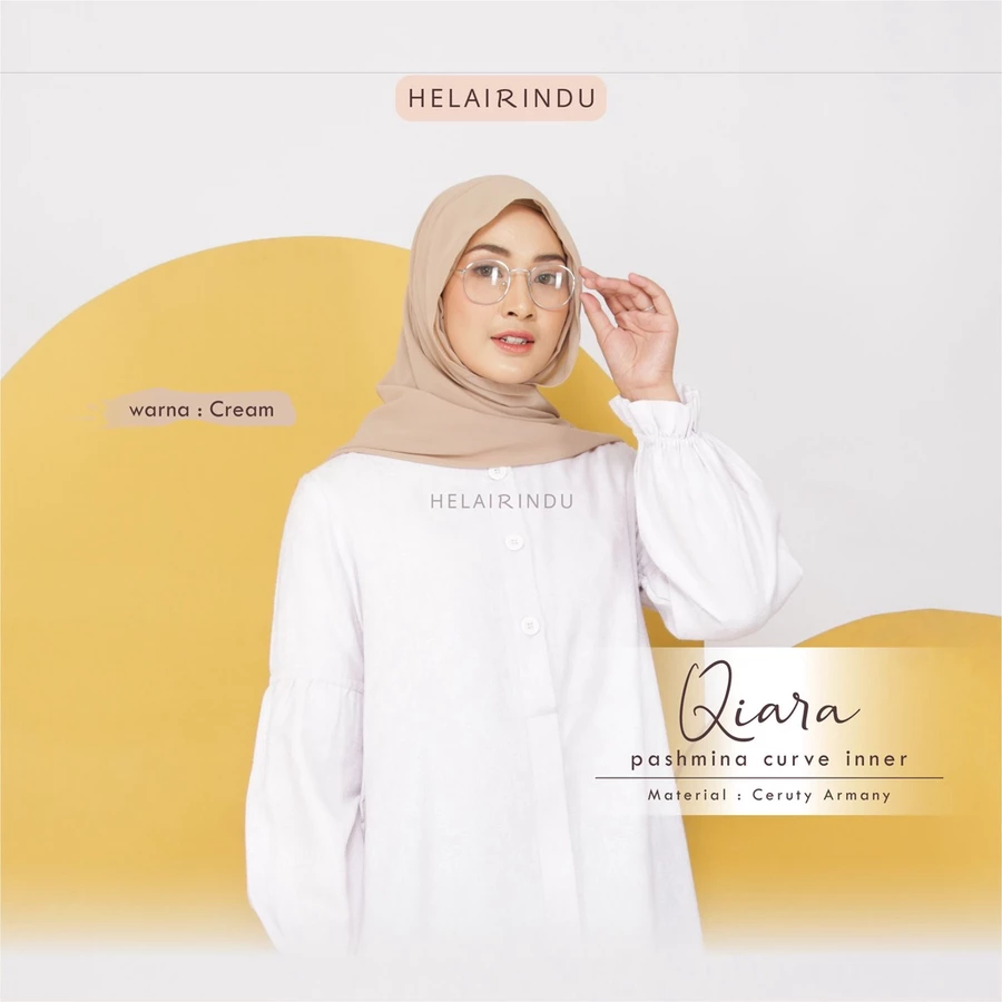 HELAIRINDU - Hijab Pashmina Curve Inner Instan Masker - Gambar 3